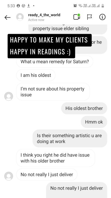 Happy to make my clients happy in readings :)